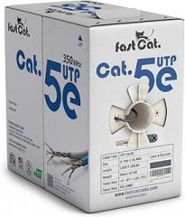 fast Cat. Cat5e Ethernet Cable 1000ft - 24 AWG, CMR, Insulated Bare Copper Wire Cat 5 ethernet Cable with FastReel - 350MHZ / Gigabit Speed UTP Cable Cat5e - CMR (Gray)