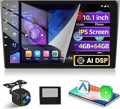 [4+64G] for Mazda CX9 2006-2016 Upgrade Stereo - 10.1 inch IPS Toushscreen Android 13 Radio - Wireless Carplay and Android Auto, Custom Homepage, AI DSP, WiFi, GPS, SWC + AHD Backup Camera + Canbus