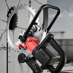 Electric Concrete Ring Saw, Cutting Depth 300mm/400mm/500mm, 6000W Brushless Motor Handheld Wall Cutting Machine, With Dust Removal Water Pump, for Stone, Flooring, Walls