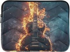 Flame Guitar Blue Laptop Sleeves 13 Inch Computer Sleeve Portable Electronic Device Cover