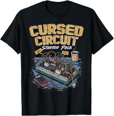 Circuit Electronics Humor Nerd Geek Engineering Cursed Circuit Starter Pack Funny Electronics Halloween T-Shirt
