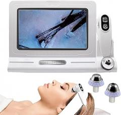 Skin Analyzer,Skin Diagnostic Hair Analyzer,Digital Microscope,50×/200×Lens,Elegant Appearance,Suitable for Home, Beauty Salons And Spas(11in Screen)