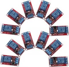 12pcs Voltage Controlled Relay Module for Easy Electronics Integration High Low Level Trigger Support for Versatile Control and Expansion Circuit Applications