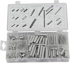 ZYAMY 200pcs 20 Sizes Spring Assorted Kit Metal Electrical Hardware Drum Extension Tension Springs Extended and Compressed Spring Assortment