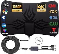 TV Antenna for Smart TV,Digital TV Antenna Indoor with Amplifier and Signal Booster, Long Range Reception HD Antennas for TV Indoor 4k 1080P Channels