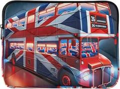 Laptop Cases 13, 13.3, 14 Inch British Flag Bus Carrying Case Laptop Cover Portable Electronic Device Cover