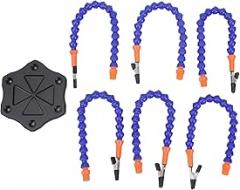 SOLDERING STATION HELPER SIX ARM RC DRONE THIRD HAND, BEST FOR ELECTRONICS DIY, ALUMINUM ALLOY, BLACK BLUE