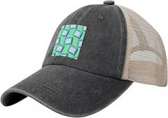 QIKLMMA Seamless Patterns for Electronic Tablets Baseball Cap for Men Women Adjustable Breathable Washed Cotton Mesh Cap