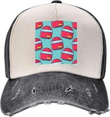 MULIHU Seamless Pattern of Electronic Purifier Baseball Cap for Men Women Vintage Denim Hats Trucker Caps