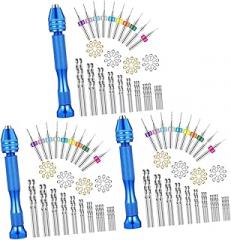 Uonlytech 228pcs Precision Pin Vise Mini Hand Drill Set Rotary Tool Drill Bits for Crafting Electronics and Model Making Portable Easy to Use