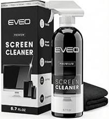 EVEO® Screen Cleaner Spray Kit (Streak-Free) TV Screen Cleaner for Smart TV, Lcd, LEd, Oled | Computer Screen Cleaner Spray and Wipe Microfiber Cloth - TV, Monitor, Laptop, iPad, Car - 6.7oz 1 Pack