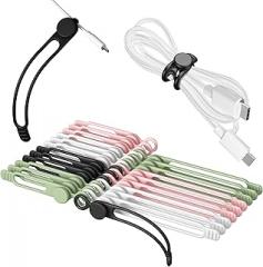 Nearockle Silicone Cable Ties Cord Organizer for Cable Management, 24Pcs 3