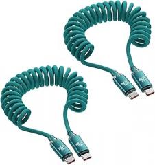 Multifuntional 120W Spring USB C Cable Fast Power Supply Nylon and Metal Texture Suitable for Phones and Electronics