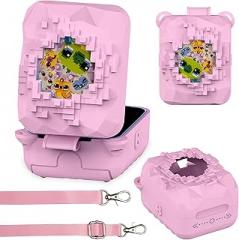 Silicone Case for Bitzee Magicals Interactive Toy Digital Pet, Protective Skin Cover for Bitzee Magicals Virtual Electronic Digital Pet Accessories (Pink)