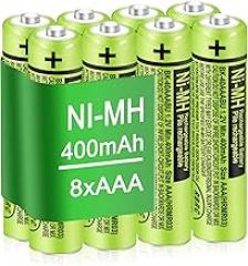 8 Pack BK-40AAABU Ni-MH AAA Rechargeable Battery for Panasonic,1.2v 400mah Rechargeable AAA Batteries Panasonic Cordless Phones, Electronics,Remote Controls