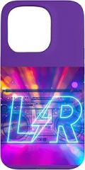 LR Initial Graphic - Modern Electronic Style Design Case for iPhone 15 Pro