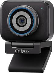 YOLOLIV YoloCam S3, 4K Streaming Webcam, DSLR-Like Control, Cinematic Effects, 4X Zoom, HDR, Uncompressed Video, Optimized PD AutoFocus | USB-C for PC & Mac