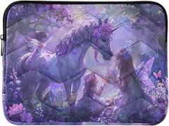 Laptop Cases 13, 13.3, 14 Inch Purple Unicorns Shockproof Protective Notebook Case Portable Electronic Device Cover