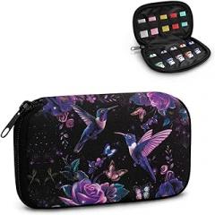 USB Storage Protector Flower USB Storage Case with 10 Slots Protective Covers for USB Storage Lightweight Waterproof Portable Electronic Organizer Travel Accessories