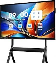 MWE 55'' Smart Board,Electronic Interactive White Board with 4K Touchscreen Display Built in UHD Camera Open App Ecosystem Digital Whiteboard for Business Office Classroom Home (Wall-Mounted,55'')