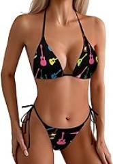 Women Glitter Push Up Bikini Set Bandage Triangle Swimwear Clubwear Bathing Suit