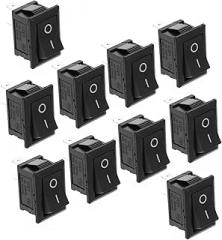 10pcs Rocker Button Compact Off for Electronic Devices Boat Style No Wire