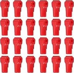 PATIKIL 6 mm Stop Peg Lock, 25 Pcs Pegboard Hooks Anti Sweep Theft Hook Locks Plastic Pegs for Mobile Accessories Shop Clothes Retail Security Display, Red