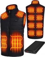 Deceny CB Heated Vest for Men Women, Heated Vest with Battery Pack Rechargeable Electric Heated Body Warmer for Outdoor