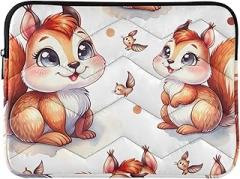 Laptop Sleeves 13, 13.3, 14 Inch Cute Squirrels Shockproof Protective Notebook Case Portable Electronic Device Cover