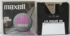 Maxell LS-120 120MB Diskette - Superdisk - Requires LS-120 Super Disk drive - Windows DOS formatted