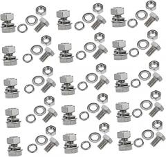 40sets Hexagon Bolt and Nut Stainless Steel Screws for Construction Automotive and Electronics Flat Screws for Woodworking and Precision Machinery