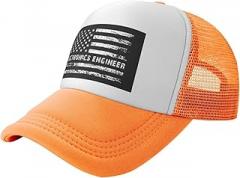 QIZYOQA Electronics Engineer American Flag Baseball Cap for Men Women Hats Quick Dry Mesh Back Trucker Hat