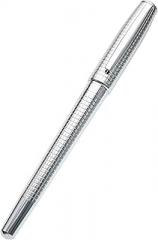 WR38 Jos Von Arx Ballpoint Pen A Bold Chequered Design Silver