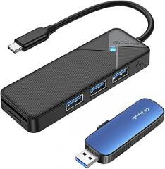 GiGimundo 256GB External Portable SSD+USB C Hub for Laptop