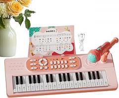 Electronic Piano Toy with Microphone, 37-Key Multi-Functional Electronic Keyboard USB Rechargeable,for babiess and Kids, Ages 3-6, Beginner-Friendly,Multifunctional Musical Piano