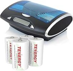 Tenergy Centura Lite Batteries D Size Rechargeable Batteries, Precharged 4 D Size Batteries, Ideal for Everyday Electronics with Heavy Daily Usage