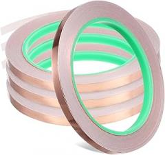 Luxshiny 4rolls Copper Foil Tape of Conductive Adhesive Tape for Soldering Shielding and Crafts Multi-Purpose Repair for Electronics and Arts