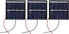 3Pcs Mini Solar Panel Cells High Efficiency 0.45W 2V Polysilicon Solar Panels for Outdoor Camping DIY Projects and Electronic Applications