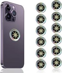 12 PCs Silver Phone Protection Stickers Neutralizers for Smart Phones/Tablets/Laptops/Computer/WiFi/Priner/TV Electronic Devices Stickers (Silver)