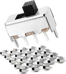 Chanzon SPDT Mini Micro Slide Switch 1p2t 2 Position 25pcs 3mm Toggle Vertical Slide Switch Panel Mount Small High Knob Vertical for PCB Arduino Breadboard Electronic Board Dip Miniature SlideSwitch