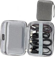 STOBOK Portable Hard Drive Case Electronic Travel Case for External Hard Drive USB Cable Organizer Grey