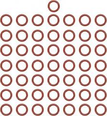 MECCANIXITY Silicone O-Ring 9mm ID 13mm OD 2mm Width Metric VMQ Sealing Gasket Replacement 50A Durometer for Plumbing Compressor Faucets Valves Repair (Red, Pack of 50)