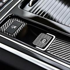 Car Accessories Carbon Fiber Interior Electronic Handbrake Stickers Trim Refit For Jaguar XE F-Pace XF X761 2016-2020