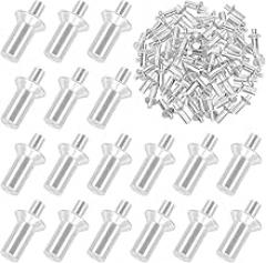 Hilitchi 50Pcs M6.4 x 15mm Hammer Drive Rivets Aluminum Core Rivets Knock Type Expansion Aluminum Rivets Hammer Drive Aluminium Rivets for Home Electronic Equipment