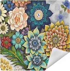 Retro Flowers Camera Protective Wrap, Anti-scratch Lens Protector Wrapper, Magic Self-Adhesive Cloth for Cameras/DSLR/Laptop/Electronic Accessories, S