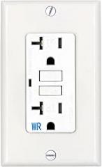 Baomain GFCI Outlet Receptacle 20Amp 120VAC 60Hz Weather-Resistant and Tamper-Resistant, LED Indicator, Ground Fault Circuit Interruptor, GFI UL&CUL Listed with Wallplate White