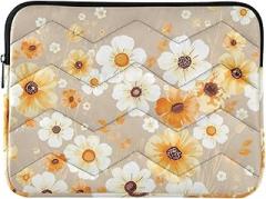 Laptop Case Watercolor Floral Flowers Carrying Cases Computer Bags Portable Electronic Device Cover, 15-15.6 Inch