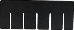 Quantum DS91035CO Conductive Short Divider Accessory Compatible with DG91035CO Grid Storage Bin for Industrial Warehouse Factory Hardware Store Electronic and Garage Shop | Black, Plastic (Pack of 6)