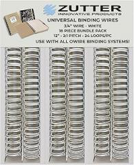 Zutter Binding Wires - White Bundle Pack - Use with Any and All owire Binding Systems! (Zutter Binding Wires 3/4