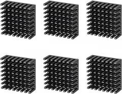 DMiotech 6 Pack 10x25x25mm Aluminum Alloy Radiator Electronic Cooler Radiator with Thermal Paste for MOS and IC Chip